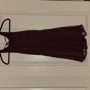 Hollister burgundy lace dress